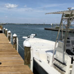 60' private dock with bumpers to protect your boat.